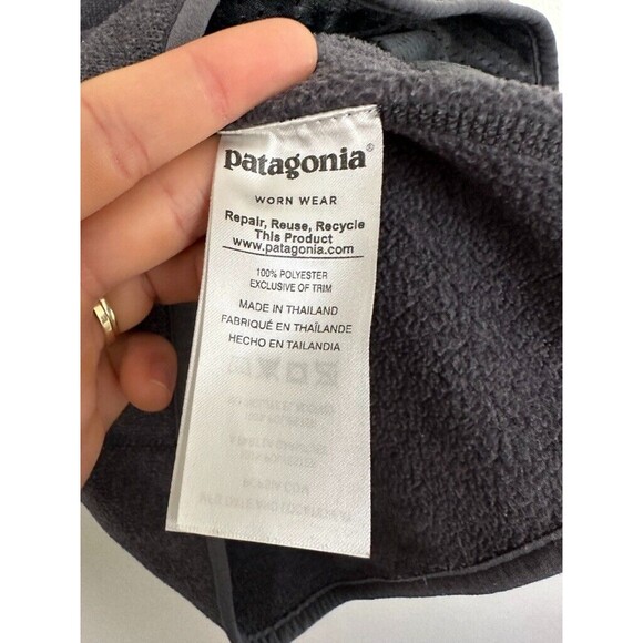 Patagonia Men's Snap Fleece Quarter Closure Sweater Gray Long Sleeve Size Small - Picture 4 of 9